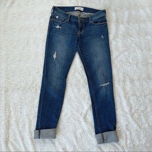 Abercrombie Dark Wash Mid Rise Skinny Jeans